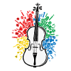 Cello Player Music Abstract