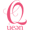 Q Königin Schriftzug Pink