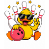 Funny Duck Bird Bowling Ball 