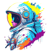 Illustration de la peinture d’astronaute