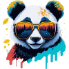 Panda Sonnenbrille Farbexplosion