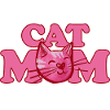 Cat Mom Bold Pink Graphic