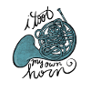 Aqua French Horn Tangle