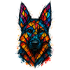 German Shepherd Stained Glass Art