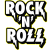 Emblème 3D de la foudre Rock 'n' Roll