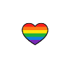 Herz mit Pride-Regenbogenstreifen
