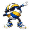 Volley-ball Dab Joueur de volley-ball Dab