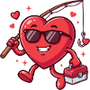 Pêche drôle la Saint-Valentin pour hommes