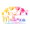 Mallorca Palmen Strand Grafik