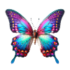 Neon Schmetterling Farbexplosion Flügelkunst