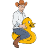 Cowboy Rider on Rubber Duck