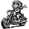 Singe sur écharpe de moto