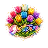 Ostern Tulpen Neonzauber
