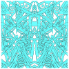 Turquoise Symmetry Ornament