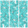 Turquoise Chaos Triptych