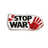 Stop War – Red Hand Decal