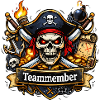 Team Members Pirate Skull Design