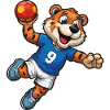 Tiger in football jersey