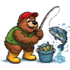 Fisherman bear catching