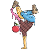 Breakdance Eiscreme Tanz Breakdancer Breakdancing