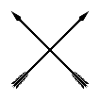 Crossed arrows