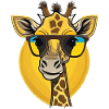 Giraffe with Sunglasses Pop Art