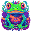 Farbenfroher Frosch Pop Art