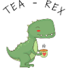 Funny T-Rex Tea Time