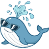 Solar Blue Whale Glasses