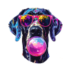 Great Dane with Chewing Gum