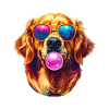 Pop Art Golden Retriever Portrait