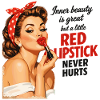 Pin-Up Girl Retro Design: Red Lipstick