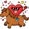 Cheval drôle pour la Saint-Valentin