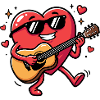 Valentine’s Day Guitariste Musicien drôle Valentine