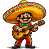 Mariachi Cartoon Guitar