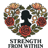 Strength from within: Rose Heart Silhouette