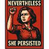 Yet she held by poster