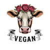 VEGANSK ko med blomsterkrans Dyrekærlighed Dyrevelfærd