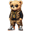 Urban bear in camouflage