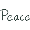 Peace Hand Lettering Green