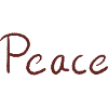 Peace in handletter style