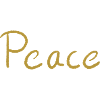 Peace Gold Lettering Brush