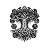 Yggdrasil-Lebensbaum-Wikinger-Design