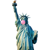 Statue of Liberty Chews Bubblegum
