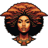 Baumhaar Afro-Porträt