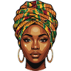 African Head Wrap Portrait