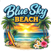 Blue Sky Beach Sunset