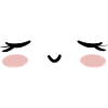 Kawaii face asleep eyes closed