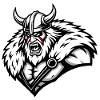 Viking Berserker Fury War Paint Maskottchen