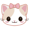 Kawaii manga cat cute face